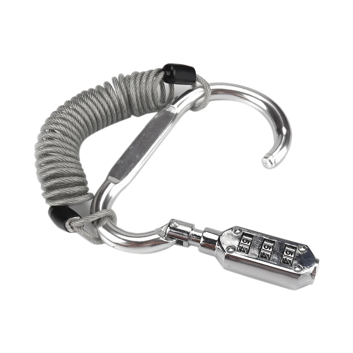 

Helmet Locking Carabiner Anti-Theft Bike Motorcycle Helmet Lock with Resettable Code PIN Spring Combination Lock
