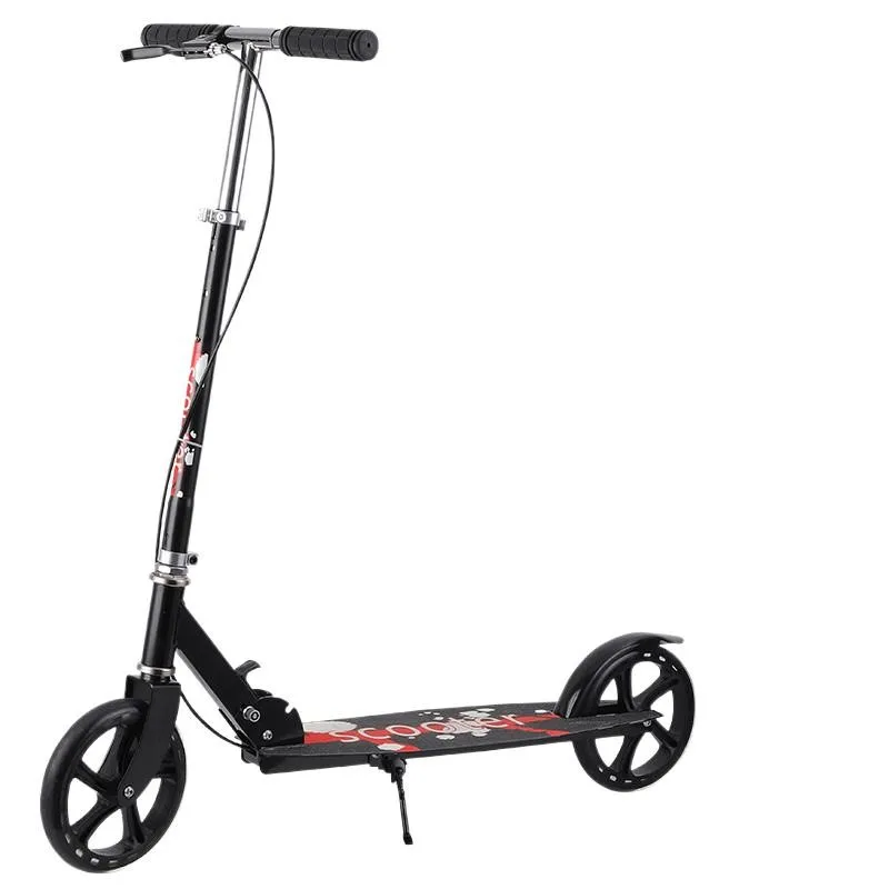 Portable Foldable 2 Wheel Hand Brake Outdoor Urban Campus Transportation Skateboard New Youngsters Non-electric Kick Scooter