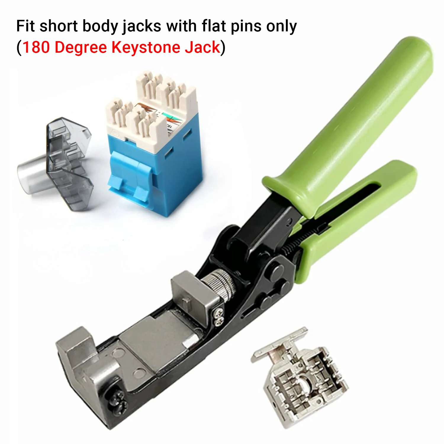 Zoerax Rede Módulo Wire Cutter Keystone Jack Punch Down Tool Rescisão para Cat5 Cat6 4-pair Jacks 180 ° Rj45 - Imagem 2