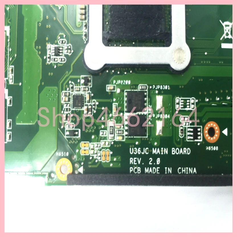 Placa-mãe do Portátil para Asus U36jc I3380m I5460m I5-480m Cpu Gt310m 1gb U36j U36 100 Testado ok - Imagem 2
