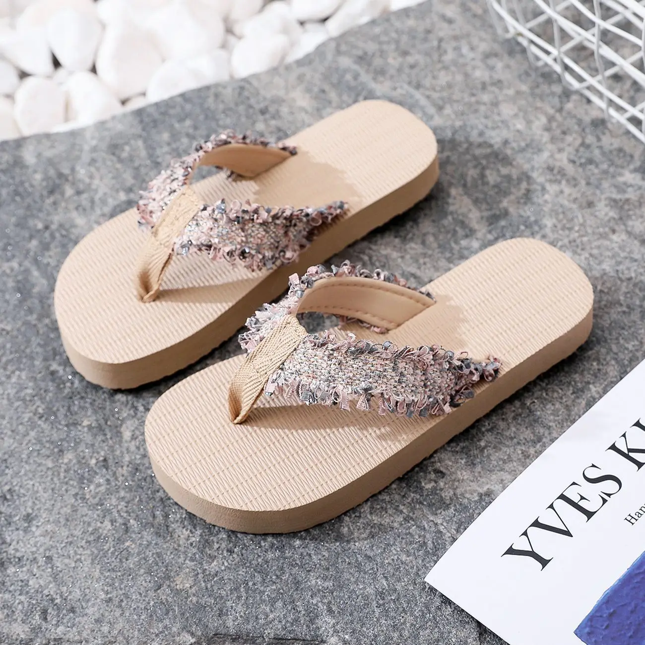 

Summer Floral Printing Slippers Women Bohemian Platform Wedge Flip Flops Outdoor Thick Bottom Beach Shoes Sandals Zapatos