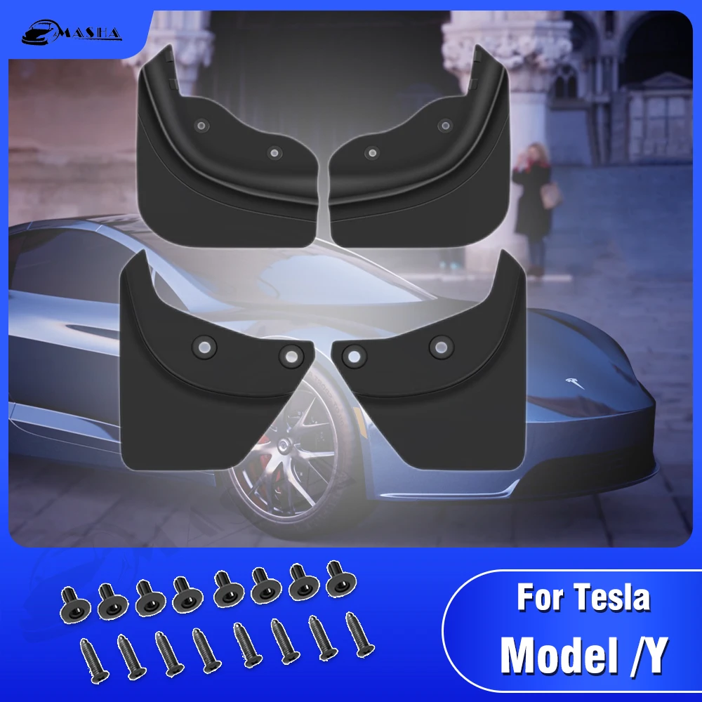 

Брызговики для задних колес Tesla Model Y 2020 2021 2022 2023 аксессуары для модификации автомобиля Брызговики