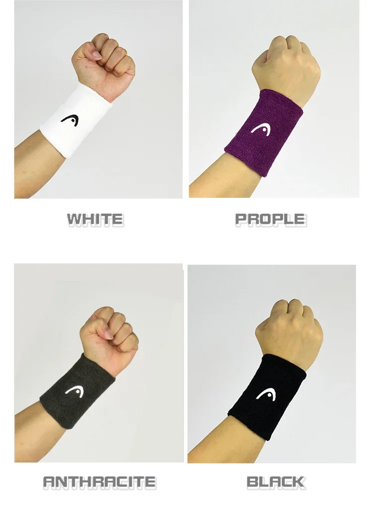 Description Picture 5 of itemOriginal HEAD Tennis Wristband Badminton Sport Wristband Cotton Comfortable Sweat Wiping Non Slip Wristband
