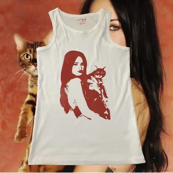 

Vintage Goth y2k clothes Aesthetic Women Summer High Street Short Funny Print Trash Shirt Female Clothing sleeveless tank tops