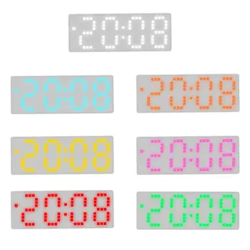 야간 조명이 포함된 LED 알람 시계, 테이블 시계, 비 똑딱 거리는 3 가지 밝기, LED 디지털 시계, 여아, 남아, 노인, 홈 오피스 장식