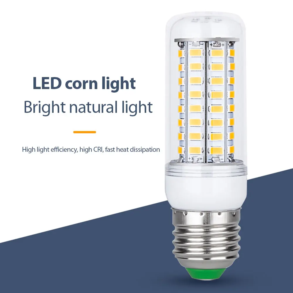 5730 Smd Rc 에너지 절약 LED 전구, 휴대용 콘 라이트, 깜박임 없는 샹들리에 전구, 따뜻하고 차가운 흰색