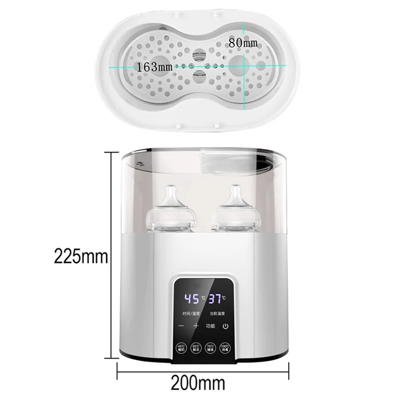 Bottle Warmer Milk Bottle Heater Bottle Sterilizer Multi-function Baby Nursing Bottle Heater Sterilizer Fast Breast Milk Bottle Warmer with Accurate Temperature Control