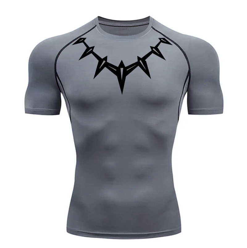 thumbnail image 1 of Camiseta de compresión de manga larga para correr, ropa deportiva para hombre, camiseta de gimnasio, culturismo, camiseta de manga corta, camiseta deportiva de verano de secado rápido, 1 of 5