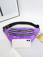 Laser Fanny Pack Belt Bag for Women Cross Body Womens Crossbody Bags Waist Bag Fashion Waist Pack Bum Bag Hiking Running Travel - Image 4