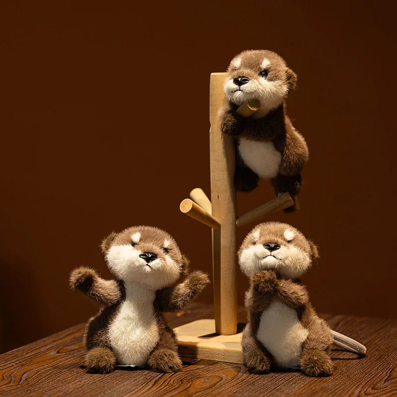 Charming Otter Plush Keychain - Soft Stuffed Animal Pendant