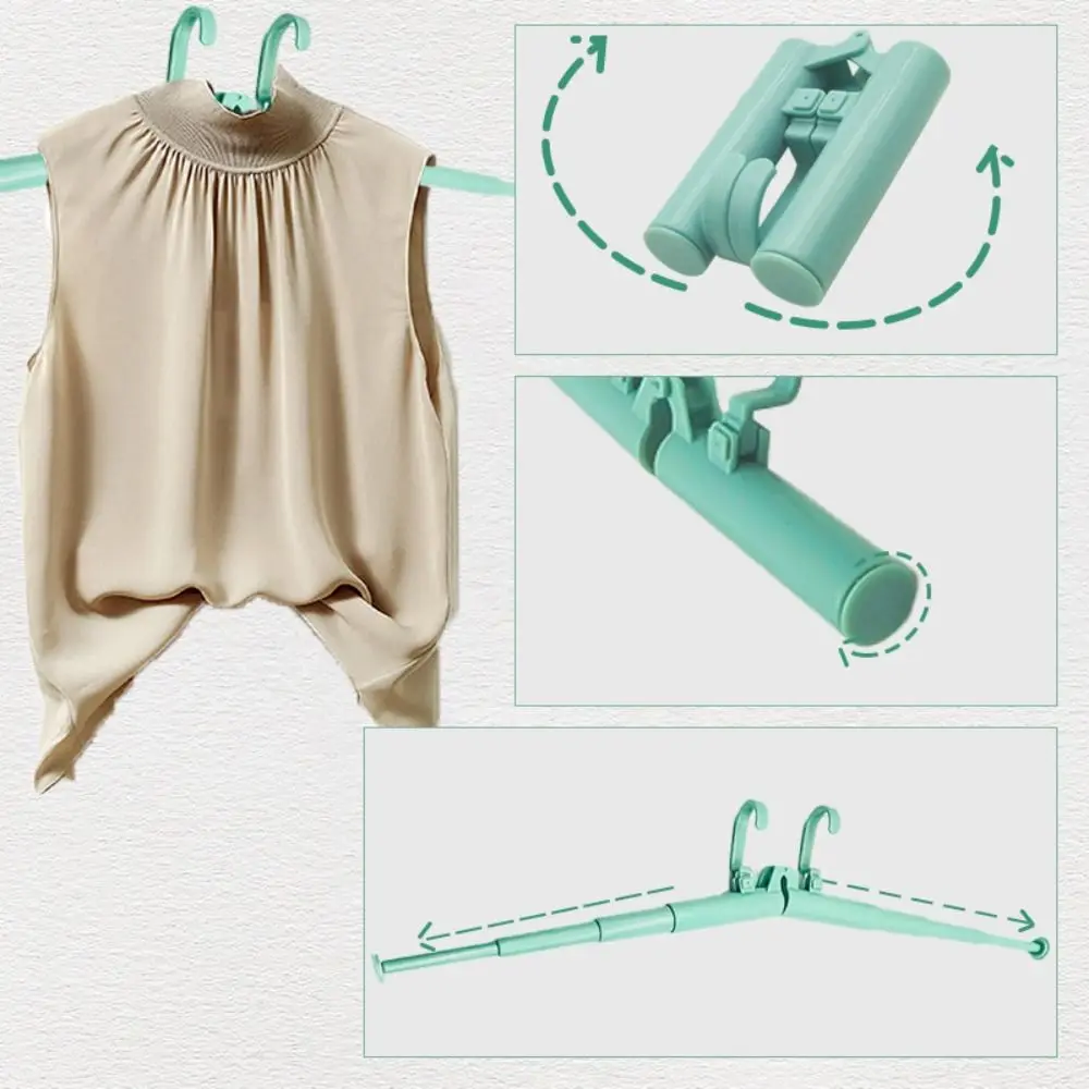Space Saving Folding Clothes Hanger Clothes Rack Adjustable Car Hanger Storage Racks Rotatable Clothes Rack for Home Cupboard 2