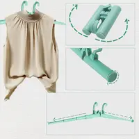 Space Saving Folding Clothes Hanger Clothes Rack Adjustable Car Hanger Storage Racks Rotatable Clothes Rack for Home Cupboard 2