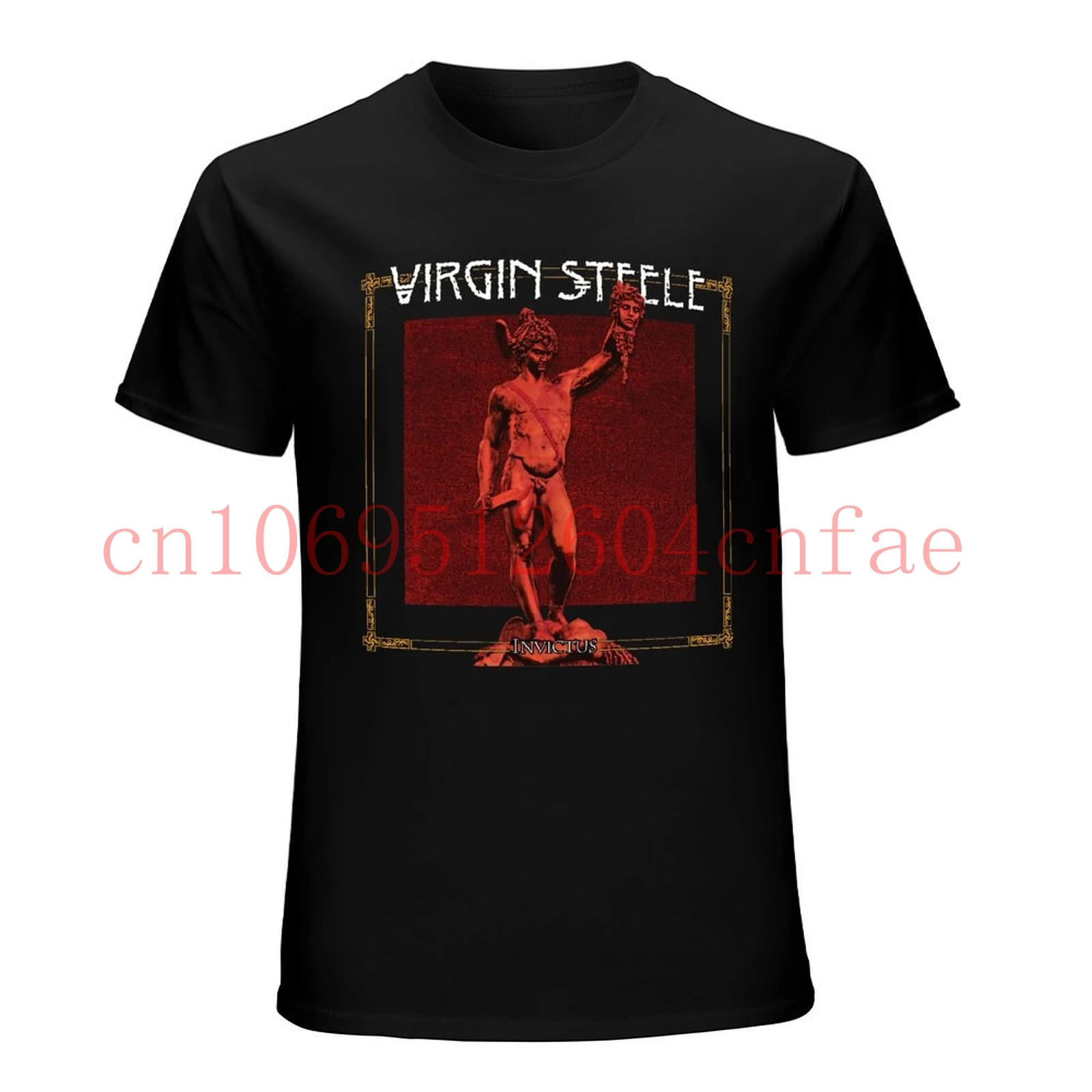 T-Shirt Con Copertina Album Vergine Steele - Invictus Band S-4Xl