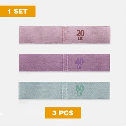 Polyester Yoga Resistance Bands for Fitness and Butt Exercises, 4 Adjustable Levels (One Set (3 Pcs))