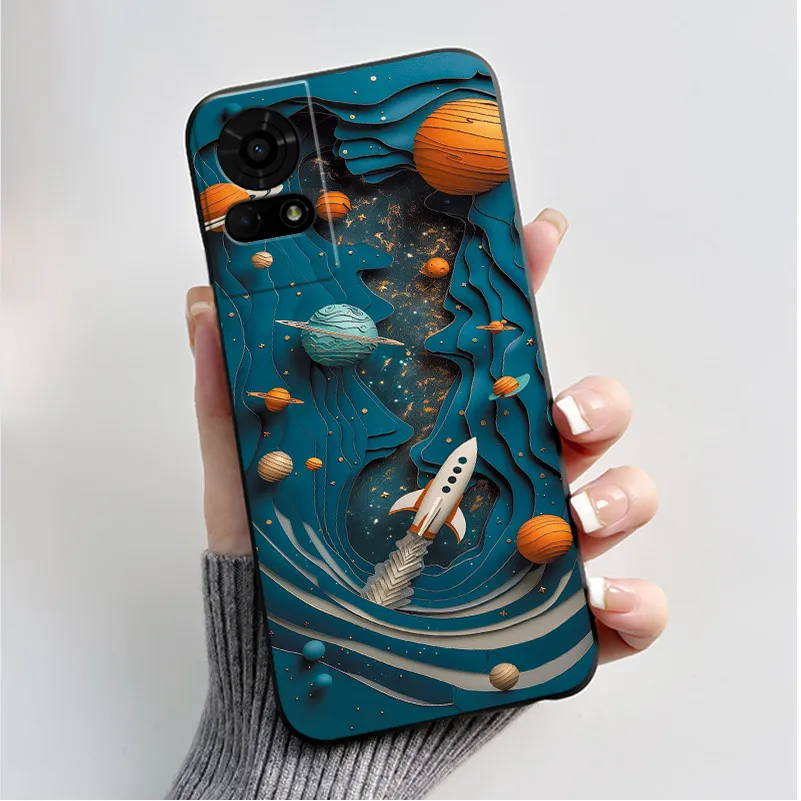 Luxury Butterfly Flowers Black Shockproof Soft Silicone Bumper Phone Case