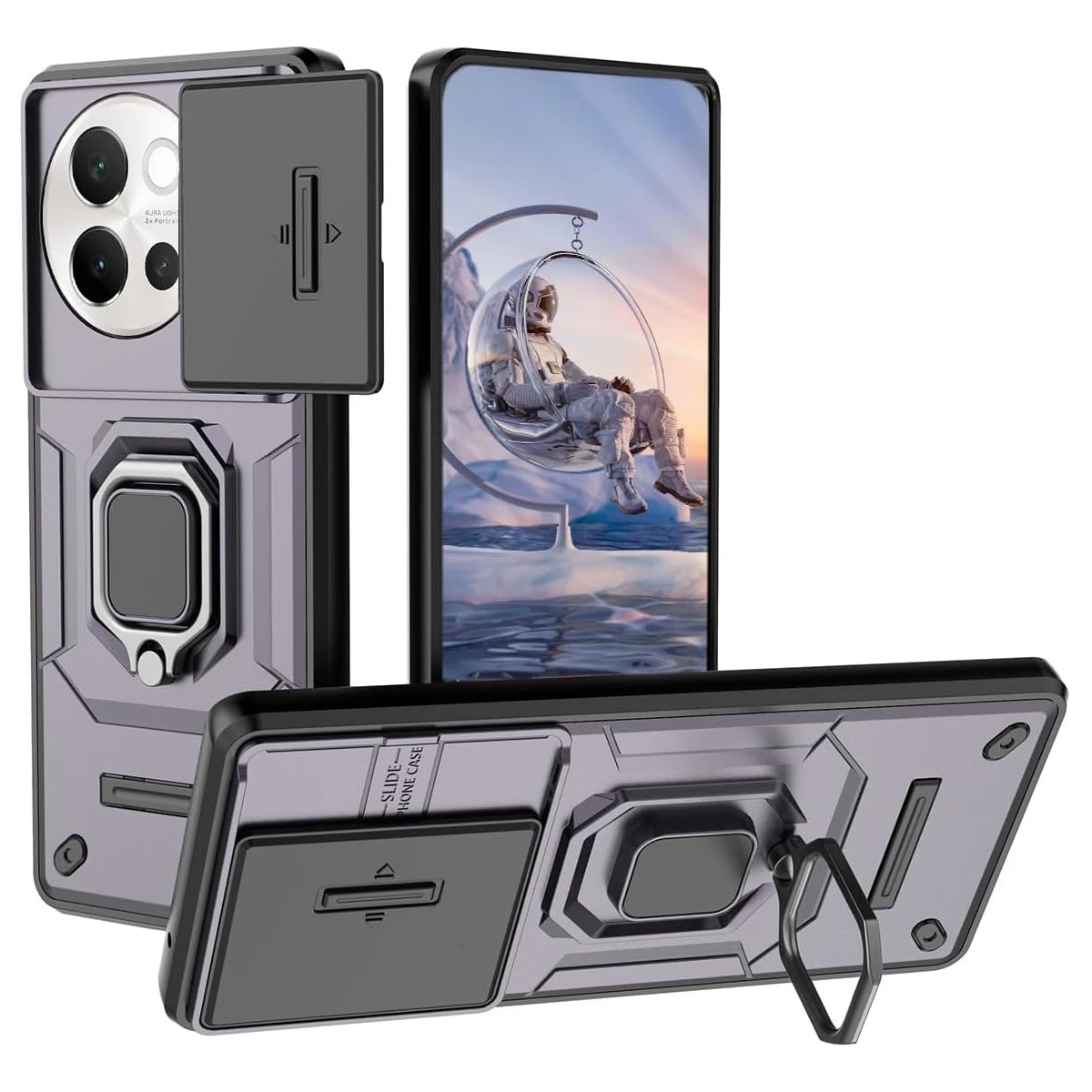 Armor Shockproof Case For VIVO V40 Lite 5G Protective Cover For VIVO V30e Ring Magnetic Holder Coque Fundas Capa_voghion.com
