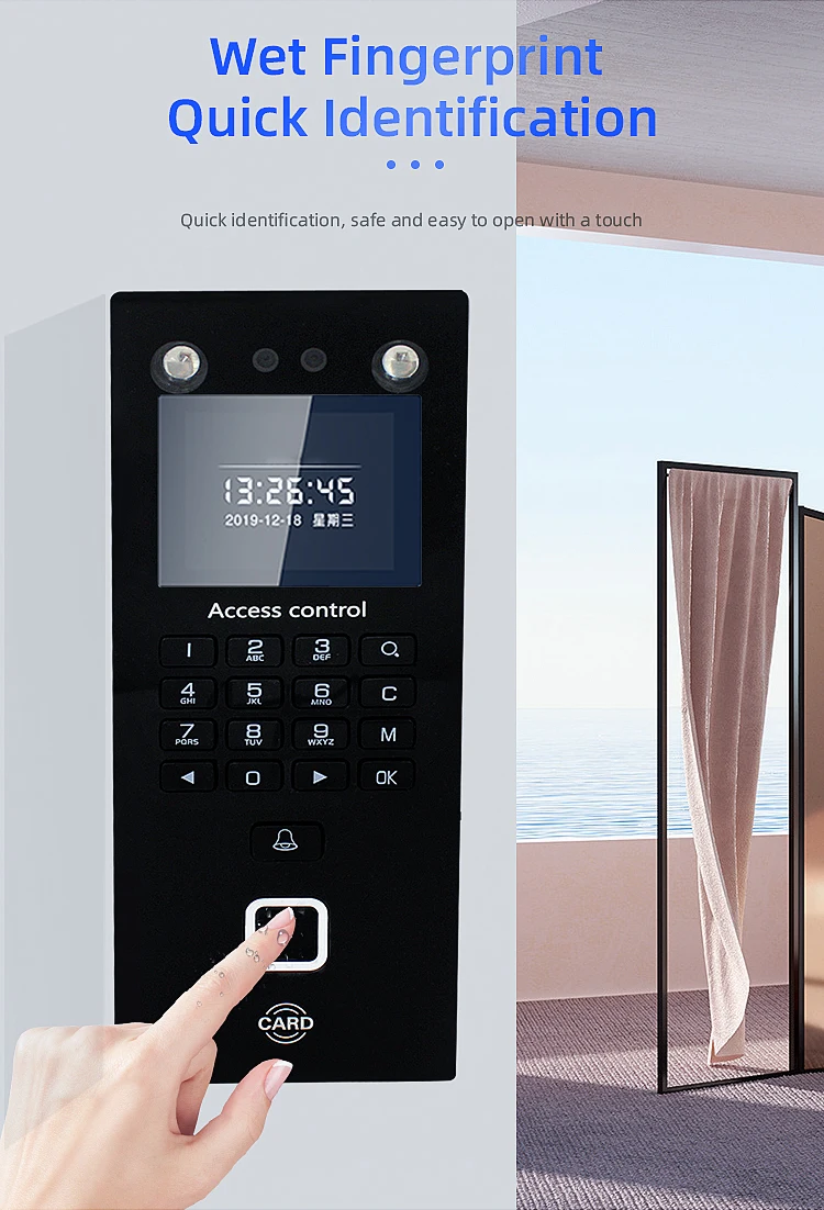 Face Recognition Biometric Fingerprint Time Attendance System Rfid Card+Pin+Palm
