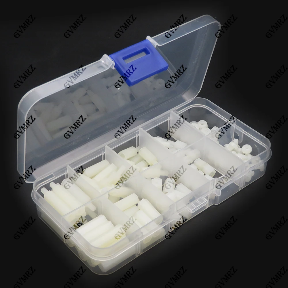 Kit 120 entretoises nylon M3 hexagonales noir/blanc pour drones électronique
