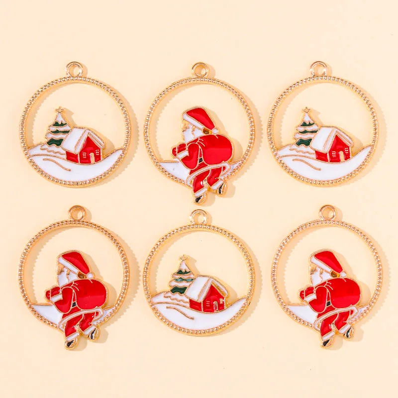 10Pcs Resin Christmas Charms Xmas Santa Claus Elk Tree Bell Pendants for  Jewelry Earrings Making DIY Keychain Accessories - AliExpress