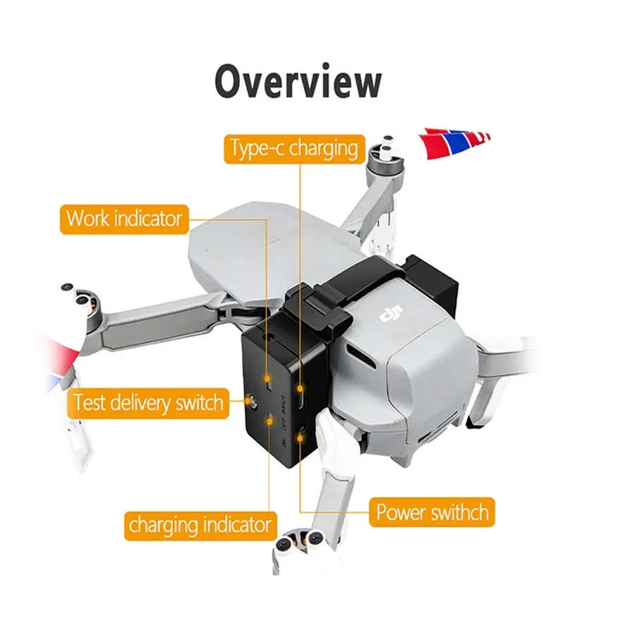 Mavic Mini Drone Air Dropping System Payload Delivery Thrower