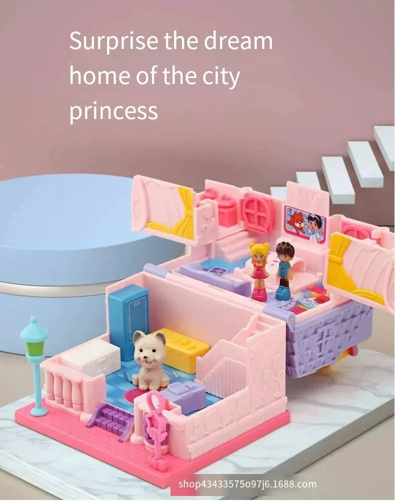 Parent-Child Toy Girl Surprise Every Family Treasure Box Princess Doll House Children Birthday Holiday Gift Scene Role Play 2
