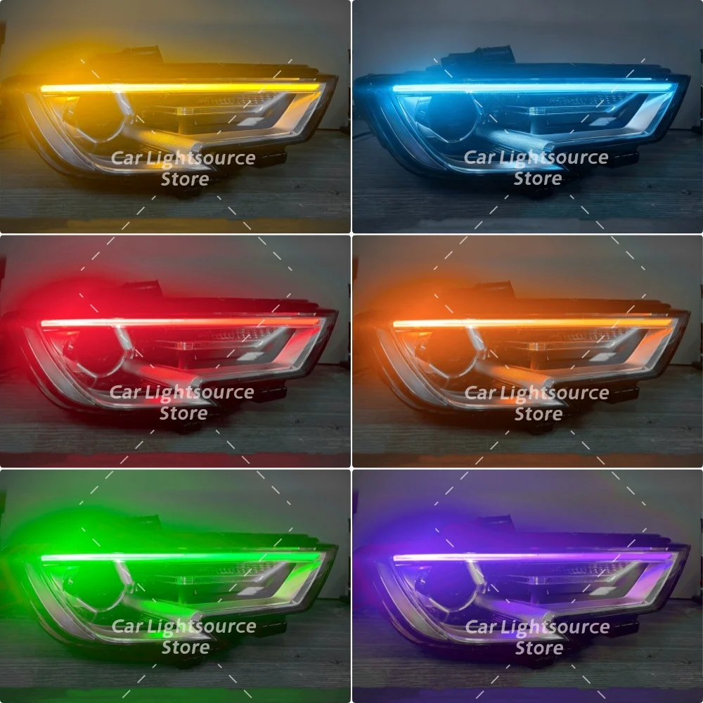 옐로우 DRL LED 보드 앰버 블루 레드 아우디 A3 S3 8V 2017-2020 제논 헤드라이트 주간 주행등 모듈 8V0998473 8V0998474