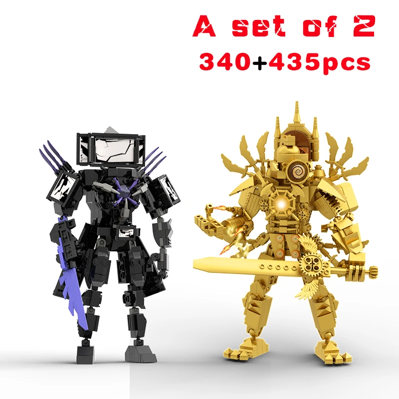 Neue Skibidii Toiletten Action-figuren Bausteine Titan TV König Speakerman Kameramann Bau Spielzeug für Kind Weihnachten Geschenk – Detail 2