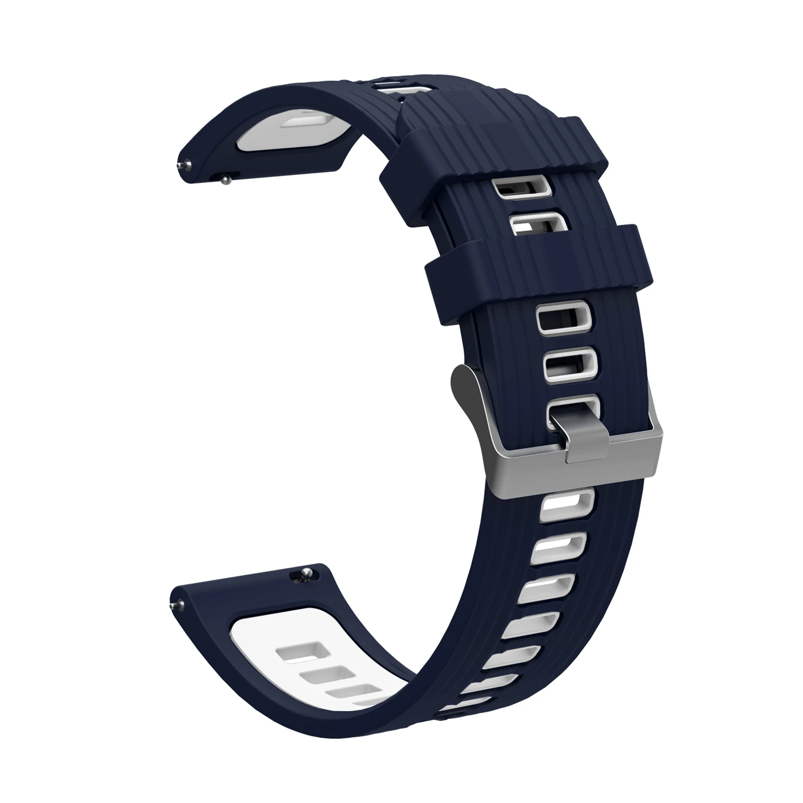 Bicolor 22mm Silicone Watchband Strap