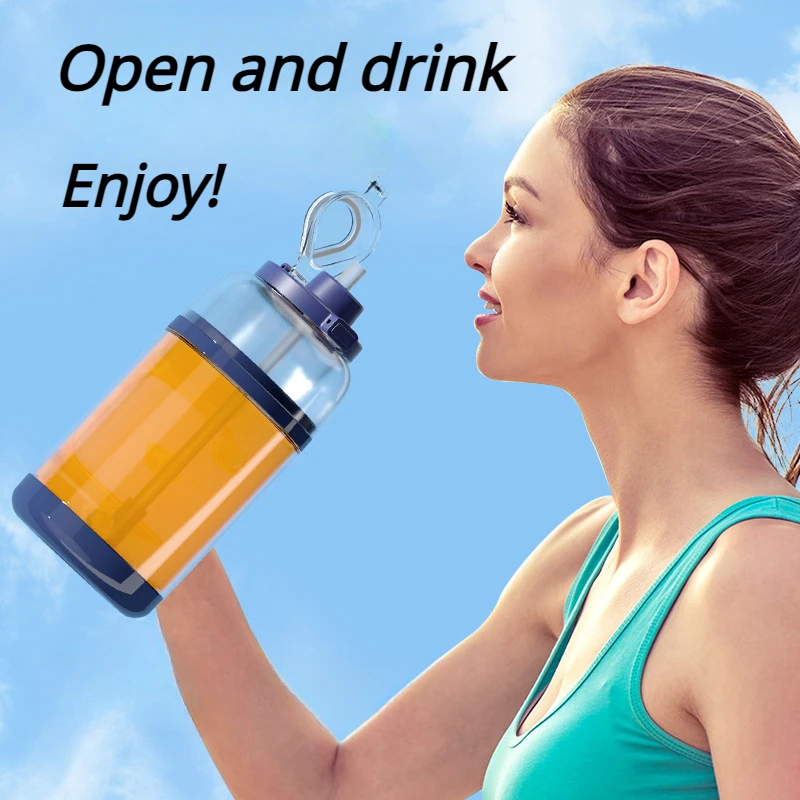 1.5L Juicer Cup Mini Portable Blender Mixer Smoothie Orange Lemon Fruit Juice Extractor Electric Citrus Press Sport Water Bottle 5