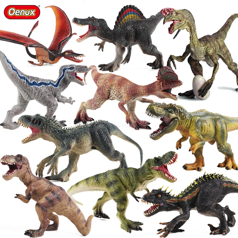 Oenux Jurassic Dinosauri Indominus Rex Pterodattyl Mosasaurus Dilophosaurus Modello Action Figures Collezione Pvc Giocattolo Per Bambini Regalo