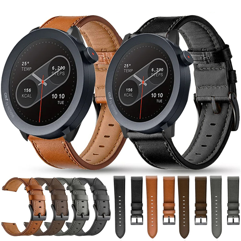 Leather Strap Watchband for CMF Watch Pro 2 Smart Wriststrap Quick Releas Bracelet for CMF Watch Pro 2 Watch Accessories