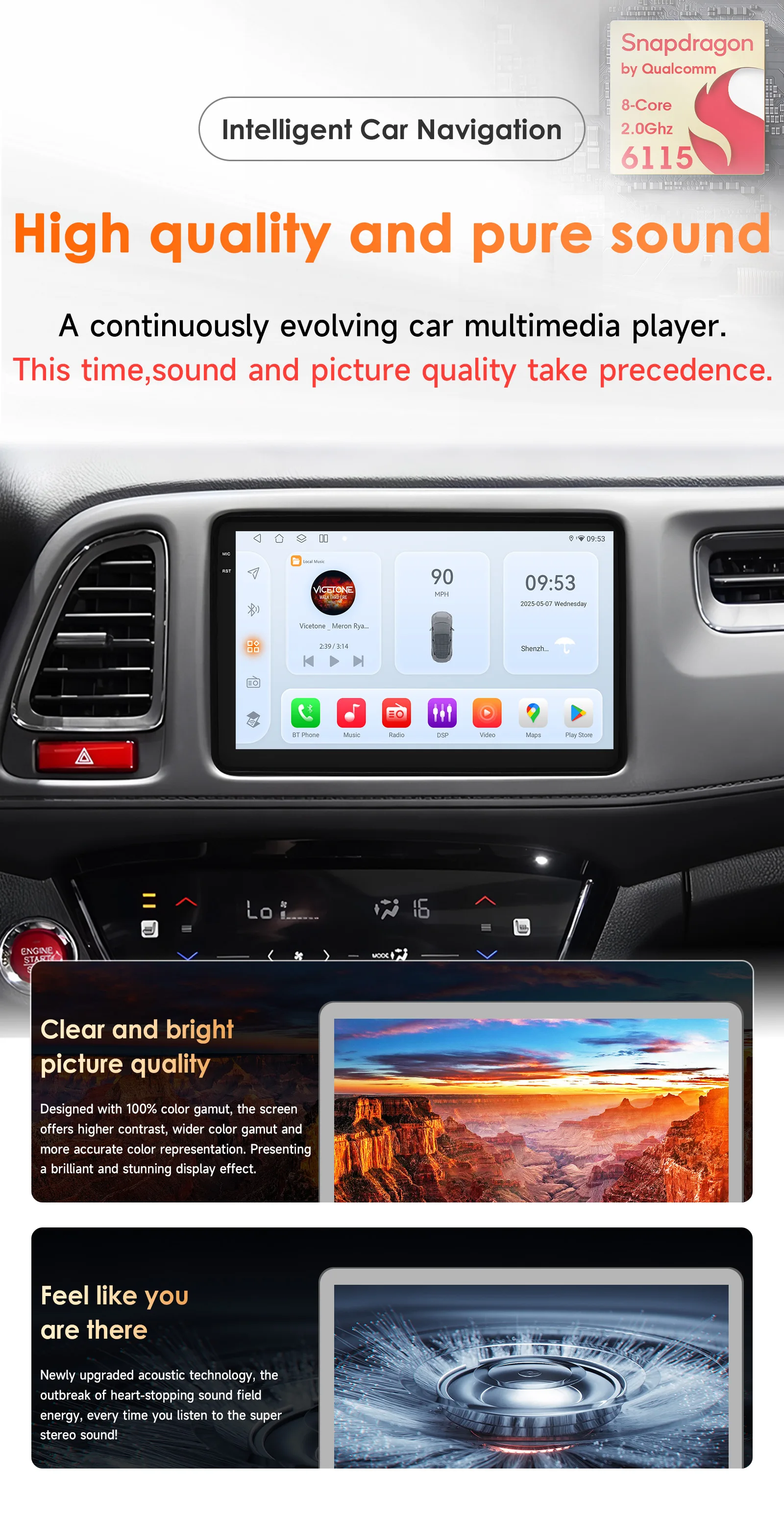 CarPlay Android Auto Autoradio für Honda Vezel HR V HRV XRV 2013 - 2022 GPS Intelligente Systeme Stereo Multimedia Autoradio 4G – Detail 2
