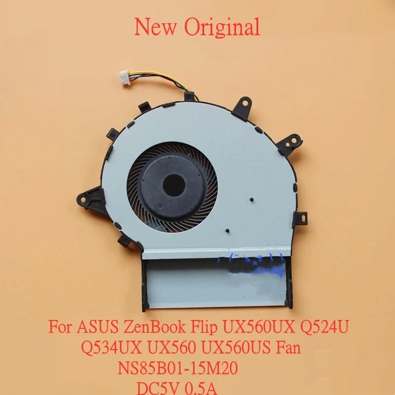 

New Original Laptop CPU Cooling Fan For ASUS ZenBook Flip UX560UX Q524U Q534UX UX560 UX560US Fan NS85B01-15M20 DC5V 0.5A