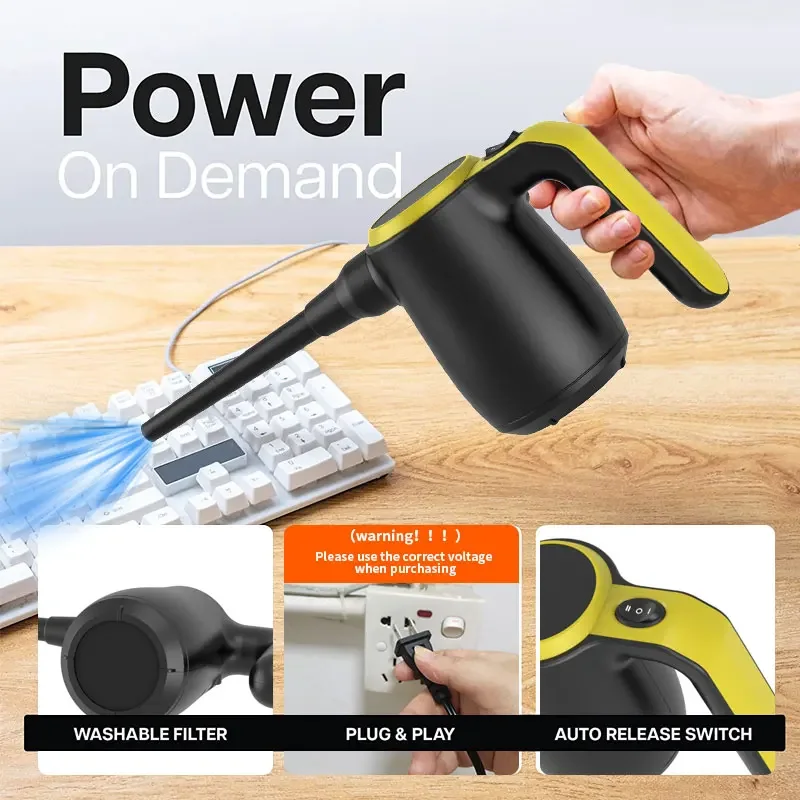 500W Compressed Air High Pressure Air Duster Blower Computer Keyboard Cleaner Dust Hairs Crumbs Laptop for Cleaning air duster