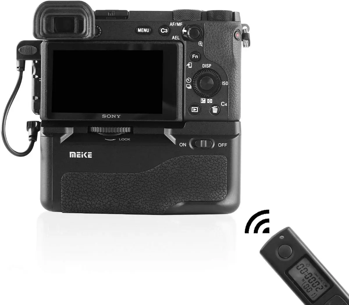 Meike MK-A6600 Pro с дистанционным вертикальным батарейным блоком работает для камеры Sony A6600