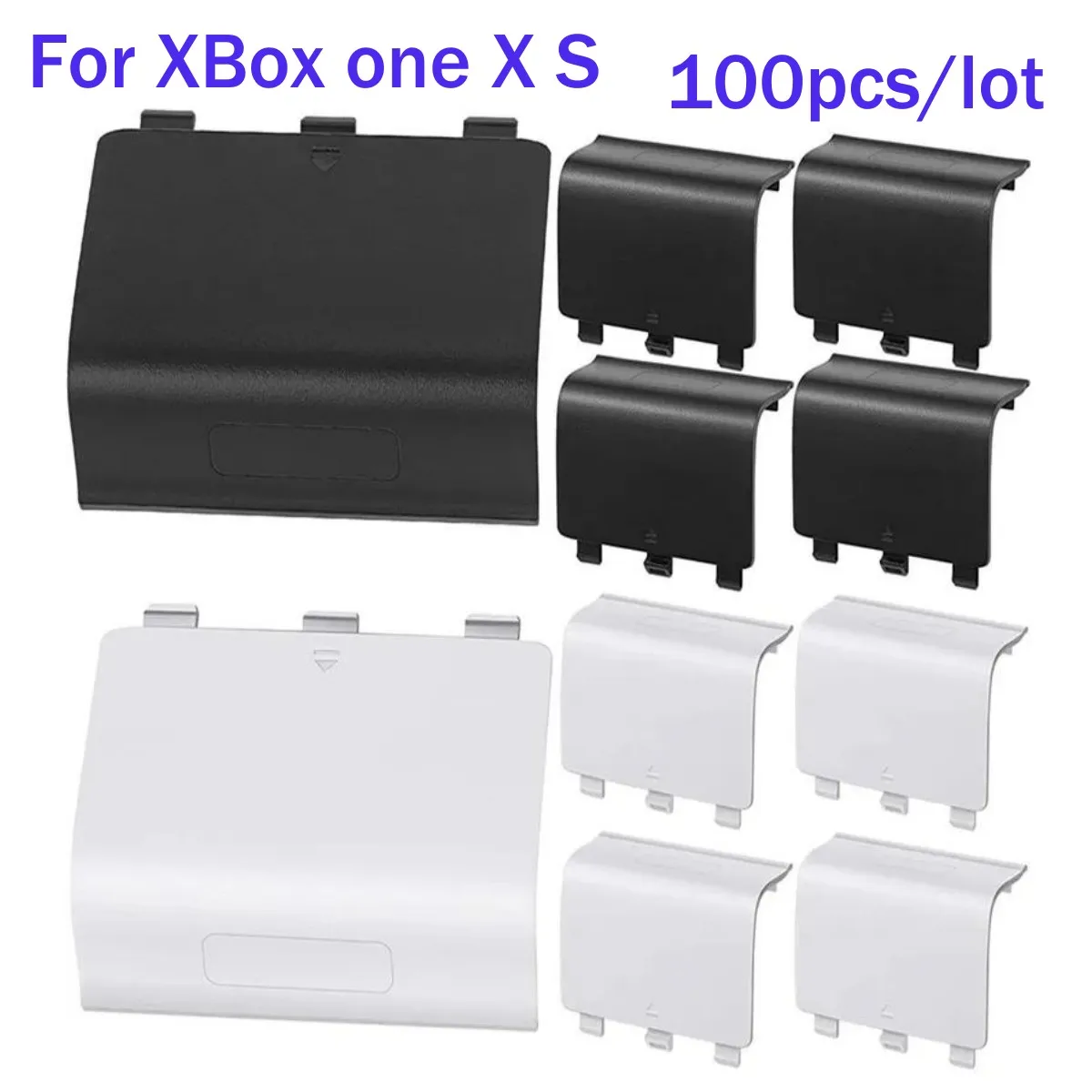 

100PCS for Xbox One X S Wireless Controller Plastic Battery Shell Lid Back Case Replacement Housing Door Cover