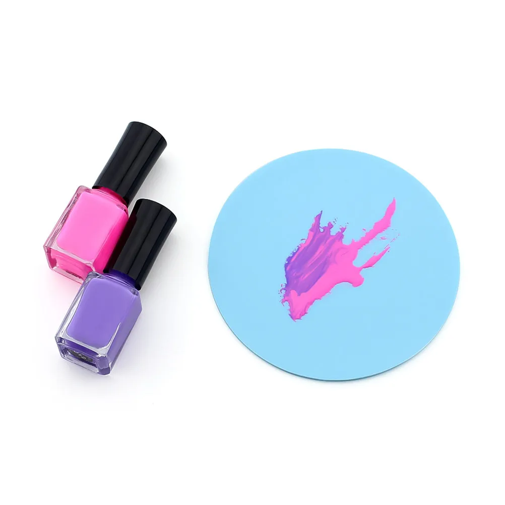 5Pcs 실리콘 네일 아트 믹싱 팔레트 전문 매니큐어 블렌딩 페인팅 DIY 젤 폴리쉬 아크릴 화장품 메이크업 도구