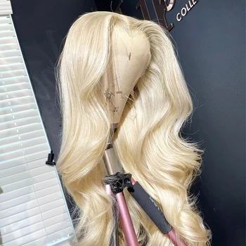 220% Density Human Hair Wigs Blonde 613 Lace Front Wigs 13x4 Body Wave Human Hair Lace Frontal Wig Brazilian Hair Wigs for Women 1