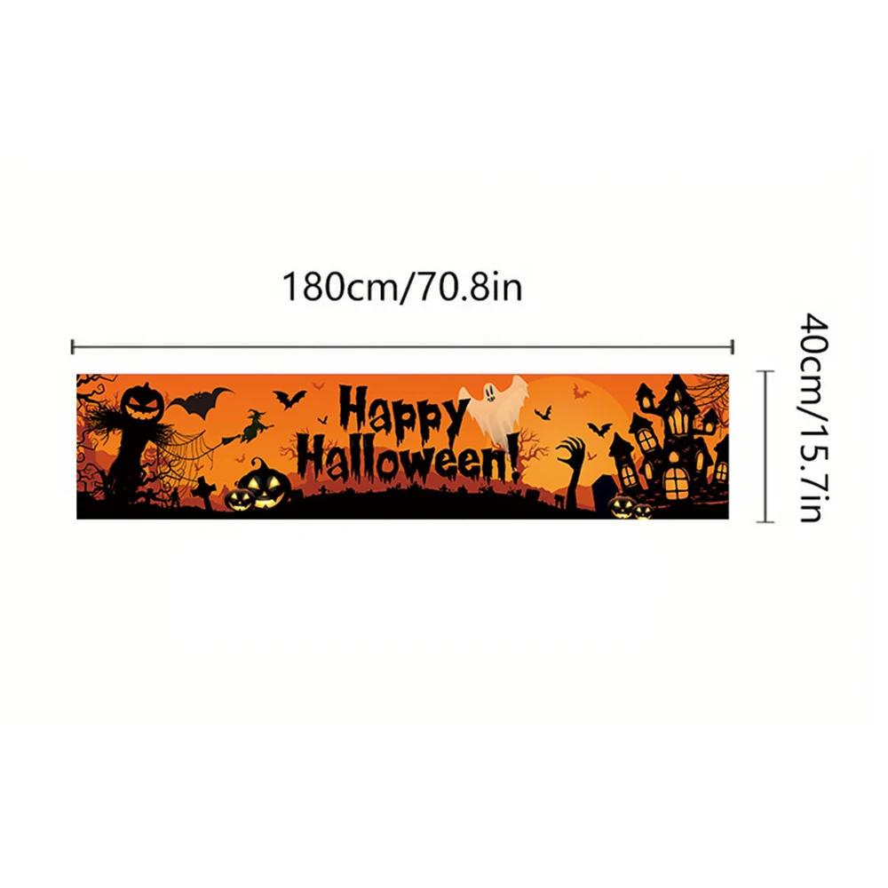 Happy Halloween-Banner 90x180 Cm – Grusel-Party-Deko Mit Blut-Händen