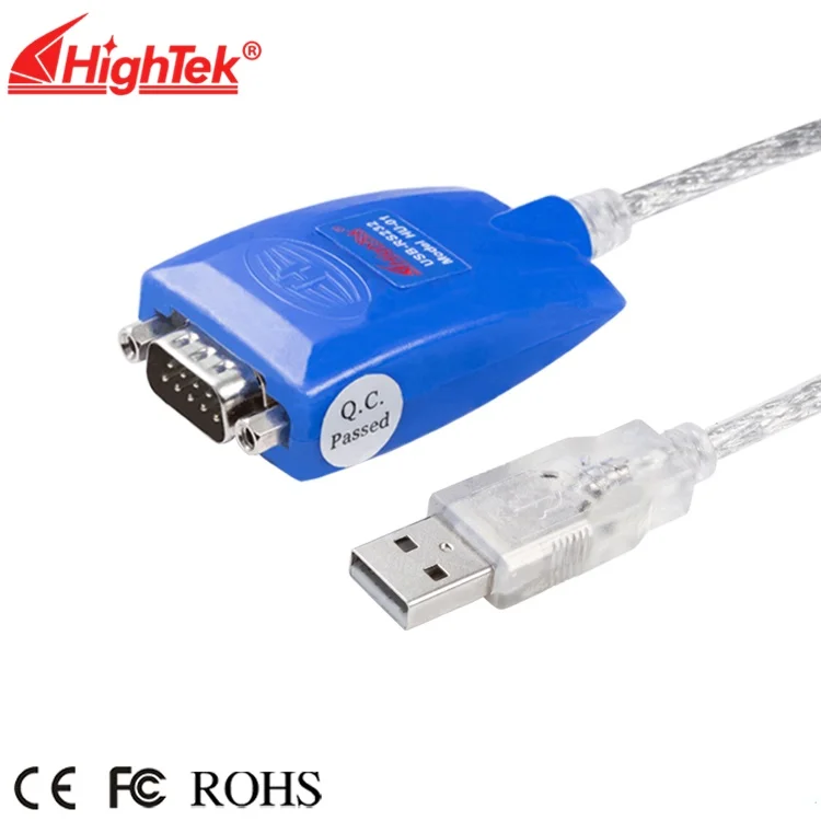 HighTek HU01 Industrial USB to RS232 DB9 Male Serial Interface Cable