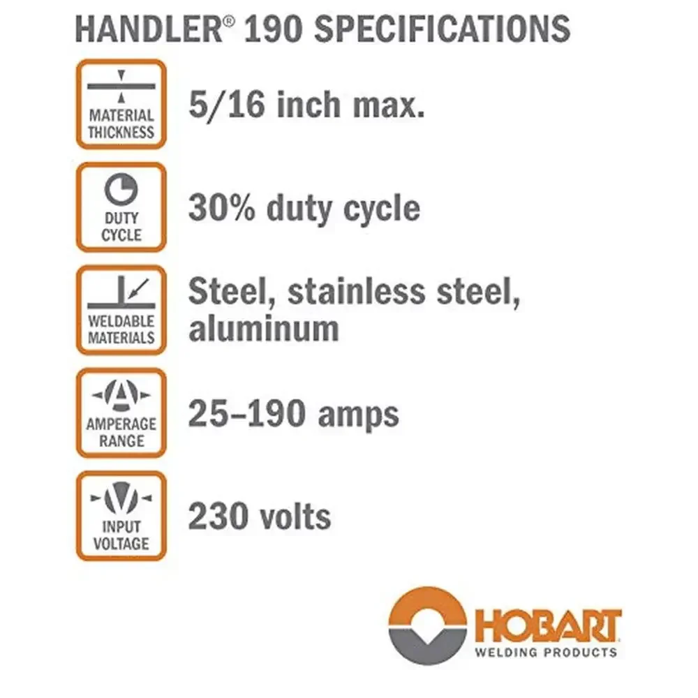 190 Amp 230V MIG Welder Kit 10ft gun & work cable Contact Tips & Welding Guide Easy Setup & Control Reliable Performance 2