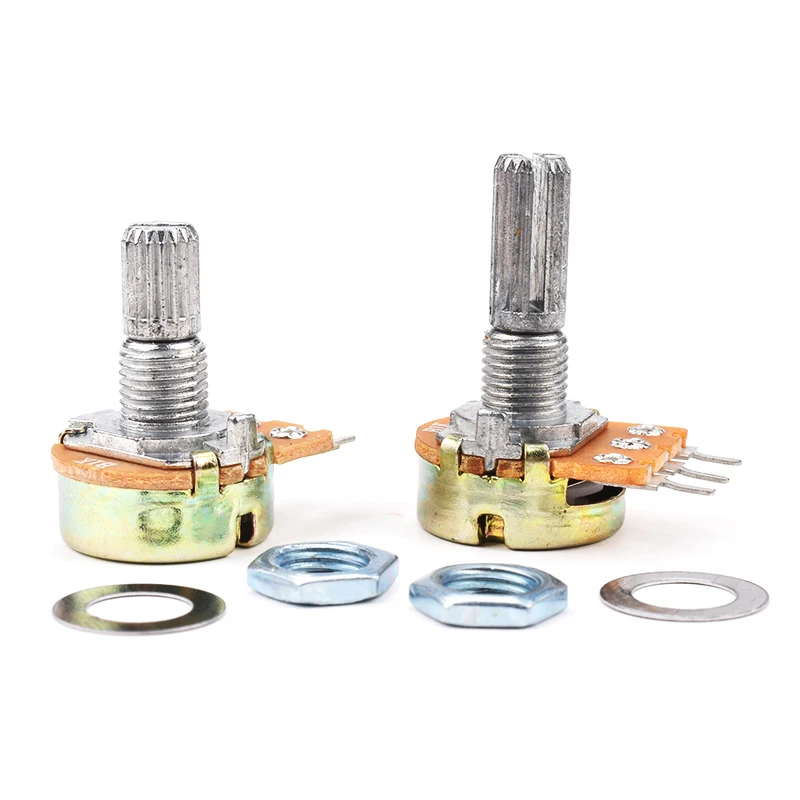 3 pin WH148 Linear Potentiometer variable resistor potentiometer B Type 1K 2K 5K 10K 20K 50K 100K 250K 500K 1M 15mm Shaft 5pcs for linear potentiometer,adjustable resistor
