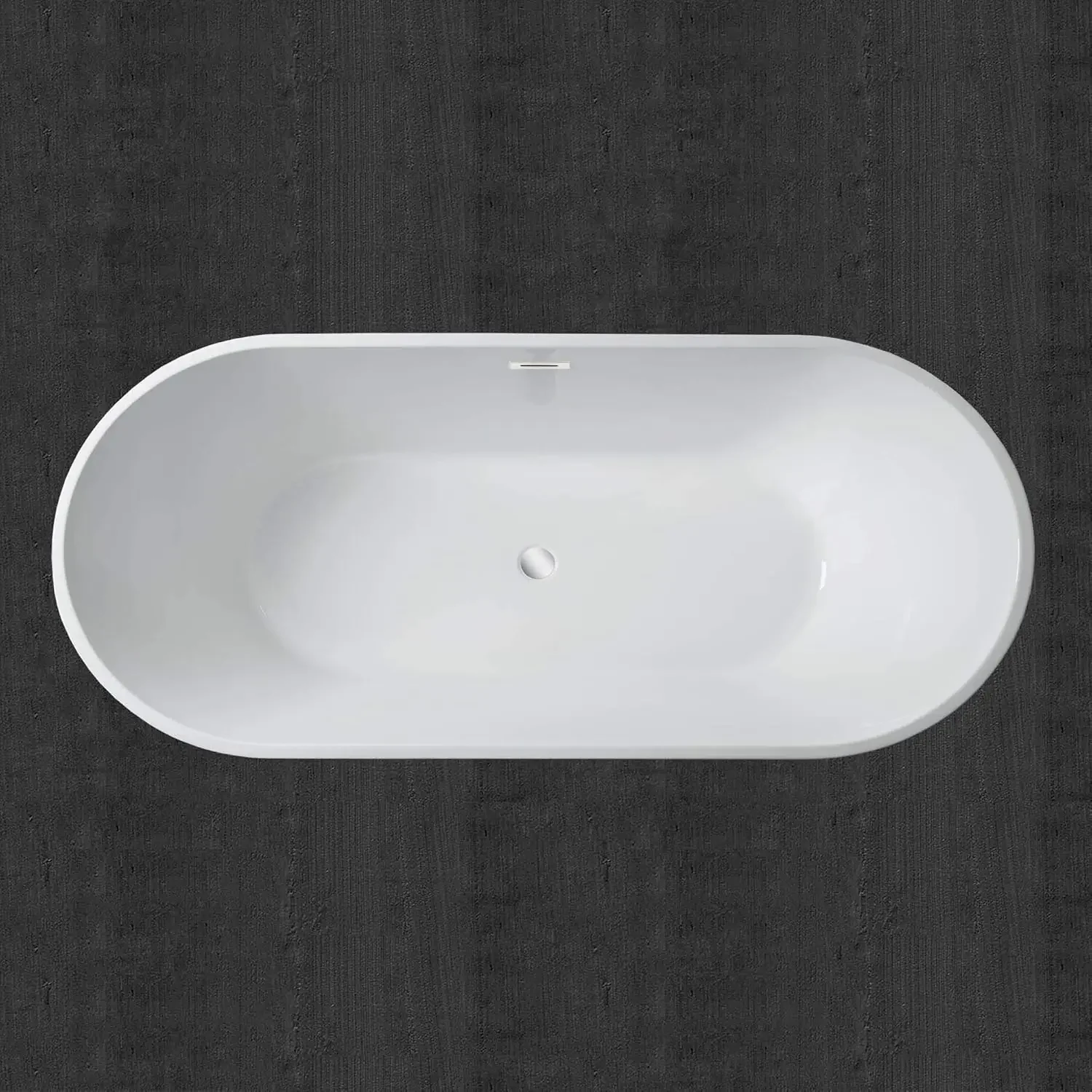 71" Acrylic Freestanding Bathtub Contemporary Soaking Tub Chrome Overflow and Drain