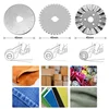 10pcs Patchwork Hob Roller Knife 45mm Leather Cutter With Blade Rubber Ring Cutting Blade Handle Roller 2