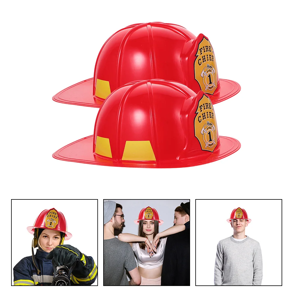 

Kids Firefighter Hat Cosplay Firefighter Fireman Costume Accessory for Boys Girls Plastic Firefighter Hat