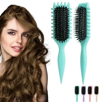 Women's Hair Comb Hollow Shaped Curly Hair Comb Multi Functional Scalp Massage And Anti-static Fluffy Hair Brush Hairstyle Tools 1