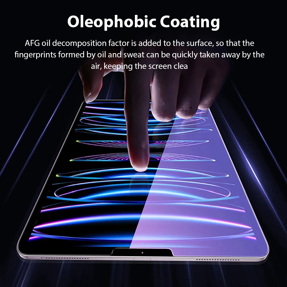 Tempered Glass For ipad Pro 11 12.9 12 9 2022 10th 9th Gen Air 5 4 3 2 7th 8th 10.2 Mini 6 Screen Protector Anti Blue Light Film 2