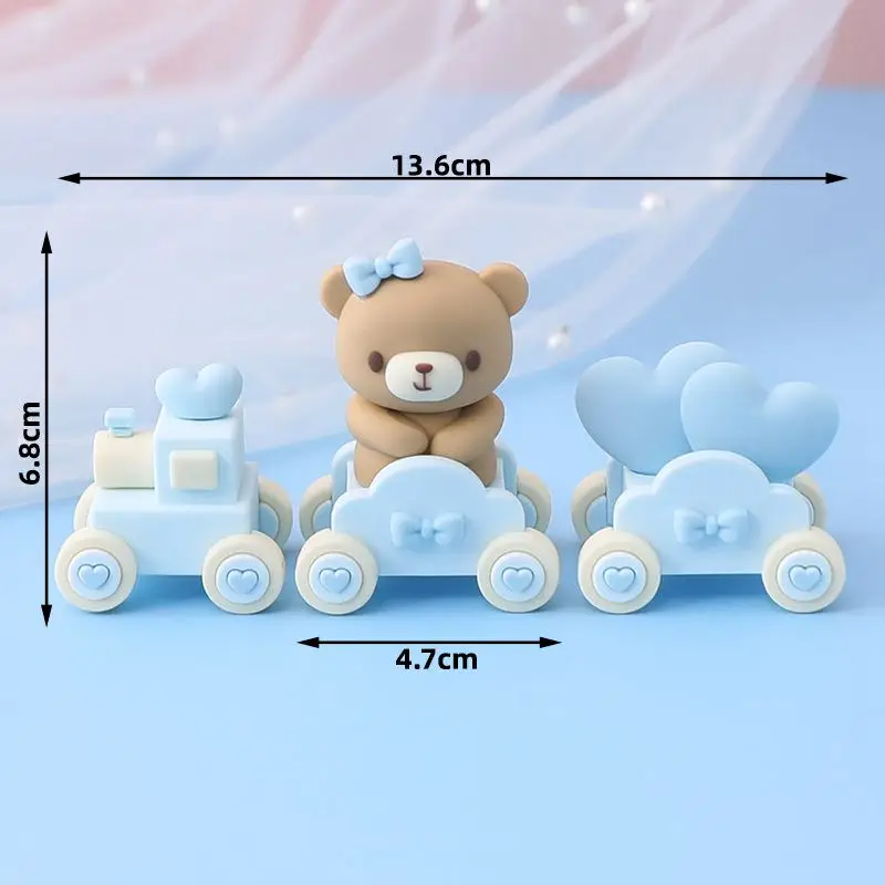 Rosa Blau Bär Kuchen Topper Bär Puppe Ornamente Kuchen Einsatz Geburtstag Kuchen Dekoration Erwachsene Geburtstag Geschenke Hochzeit Kuchen Dekorieren – Detail 9