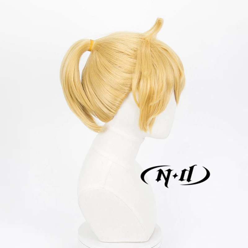 Stylish Blonde Cosplay Wig - Short Synthetic Heat-Resistant Hair for Comic Con Accessories