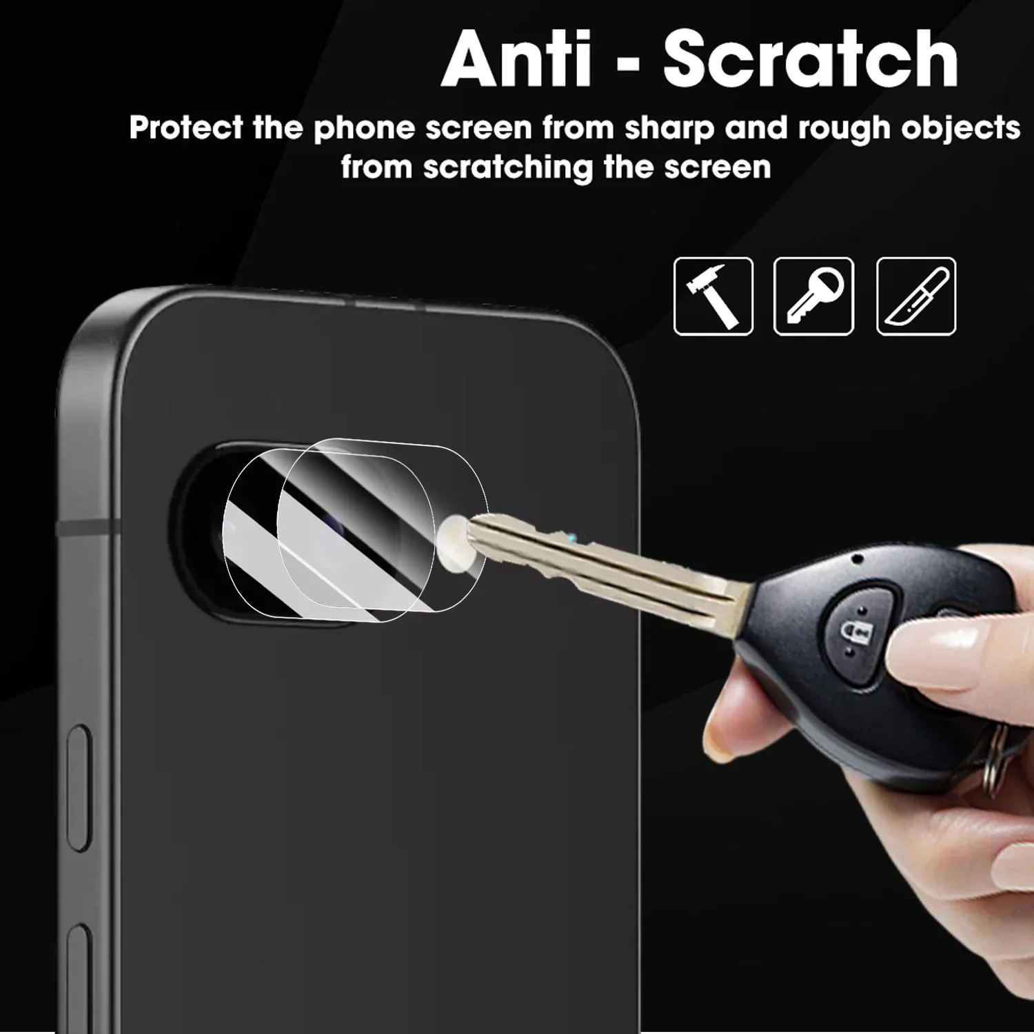 Full Cover Scratch-Resistant Camera Lens Screen Protector Tempered Glass Film